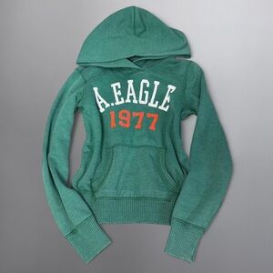American Eagle Y2K Green Hoodie